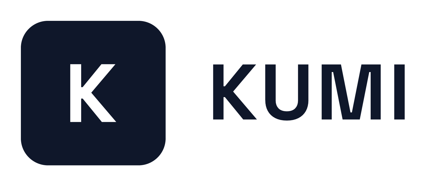 The Kumi logo on a light ground